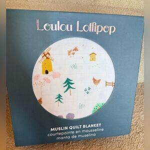 Loulou Lollipop Muslin Quilt Blanket - Farm Animals